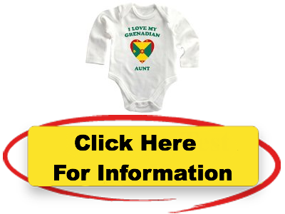 Revealing I love my GRENADIAN Aunt Baby Long Sleeve Bodysuit One Piece White 12 Months